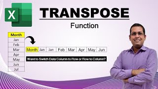 Transpose Function in Excel in Hindi [upl. by Dickens706]