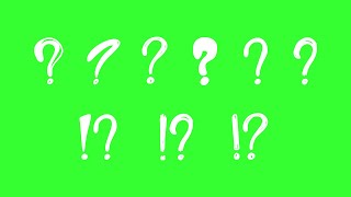 question mark green screen doodle green screen Free for subscribers [upl. by Euhsoj]