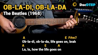 ObLaDi ObLaDa  The Beatles 1968 Easy Guitar Chords Tutorial with Lyrics [upl. by Wyndham163]