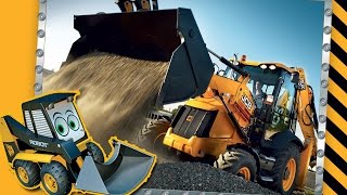 Backhoe Excavator  Kids Show Construction Vehicles on Job Site  Animation Cartoon [upl. by Georgine]