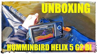 UNBOXING HUMMINBIRD HELIX 5 G2 DI  test du SILURE en VERTICALE lol [upl. by Norah]