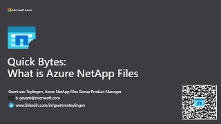 Quick Bytes What is Azure NetApp Files [upl. by Ahsiemal914]