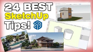 24 Sketchup Tips and Tricks  Best SketchUp Tips IN UNDER 5 MINUTES to Make You Better  cad show [upl. by Yeleek381]