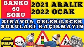 BU SORULARI KAÇIRMAYIN 2021 ARALIK 2022 OCAK EHLİYET SINAV SORULARI EHLİYET SINAV SORULARI 2021 [upl. by Etnuhs]