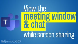 How to view a Teams meeting window while youre screen sharing [upl. by Anavas]