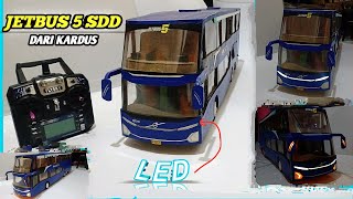 ROMBAK JETBUS 3 JADI JETBUS 5 SDD  DARI KARDUS FULL LED [upl. by Buzz]