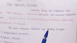 NONAQUEOUS SOLVENTS IN PHARMACEUTICAL ANALYSIS [upl. by Yorke913]