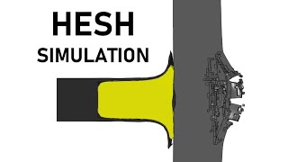 HESH SIMULATION  105mm High Explosive Squash Head  Armour Penetration Simulation [upl. by Gautier118]