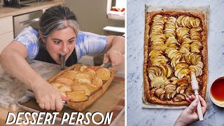 Claire Saffitz Makes an Apple Tart  Dessert Person [upl. by Tessil]