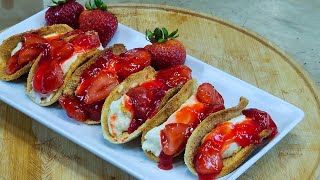 DIY Deliciousness Strawberry Cheesecake Tacos [upl. by Lesly]