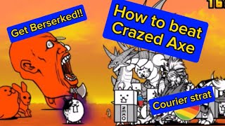 How to Beat Crazed Axe Ft Courier Remake No Tyrant battlecats videogames strategy tutorial [upl. by Yanarp]