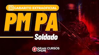 Concurso PM PA Soldado â€“ Gabarito Extraoficial [upl. by Wardlaw]