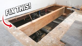 How To Remove And Replace Rotten Subfloors DIY For Beginners [upl. by Coletta]