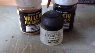 How to use Lahmian Medium 2 applying weathering pigments [upl. by Stacy392]