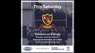 REPLAY Panmure v Kinross  Saturday 6th November 2021 [upl. by Aidnac]