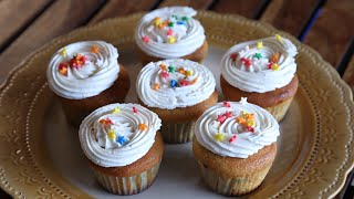 Vanilla Cupcakes  Cupcake With Frosting  Beat Batter Bake With Priyanka [upl. by Jalbert200]