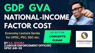 GDP and GVA for competitive exams  National Income Concepts for UPSC PSC SSC Bank recruitment [upl. by Oikim]