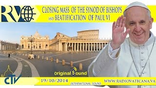 October 19  Holy Mass for the conclusion of the Synod and Beatification of Pope Paul VI [upl. by Norted]