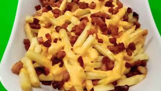 Como fazer batata frita com cheddar cremoso e bacon [upl. by Ahl123]