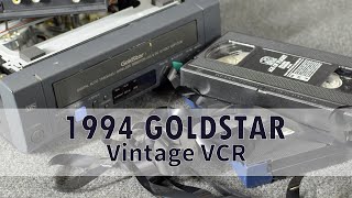 1994 GoldStar GVPC135 Video Cassette Player  Vintage VCR [upl. by Sutsugua]