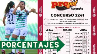 Pronosticos Progol 2241 con Porcentajes [upl. by Kiel]