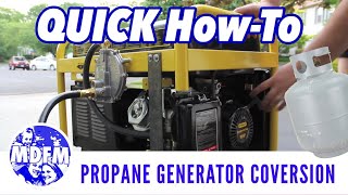 CONVERT YOUR GENERATOR TO PROPANE  QUICK HOWTO VERSION [upl. by Blackstock]