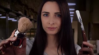 ASMR Deutsch Friseur Roleplay für Männer 💈 Haare schneiden und Bart rasieren ✂ Personal Attention [upl. by Nayk920]