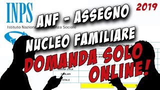 Tutorial Assegno Familiare 2019 online  telematico [upl. by Luis]