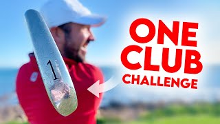 What Can I Score Using ONLY a ONE IRON One Club Challenge [upl. by Nylhtak]