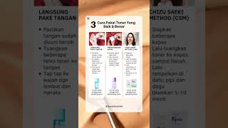 3 Cara pakai toner yang benar⁉️ fypシ゚viral fypシ fyp skincare skincaretips [upl. by Merritt649]