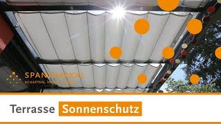 Sonnenschutz Terrassenüberdachung nach Maß  ✓ viele Montagearten ➤ HIER konfigurieren [upl. by Saraiya]