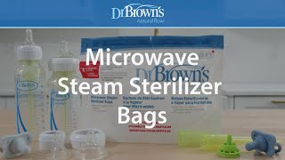 Dr Brown’s Natural Flow® Microwave Steam Sterilizer Bags Sterilize baby bottles amp parts [upl. by Ahsiekel]