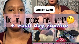 1 Month Hair Update Using My Homemade Hair Grease  Wash Day Routine [upl. by Notle]