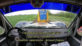 17ème Rallye Terres du Gatinais  ES6 Lorcy  Le Mont 3  Quentin Lapersonne et Arnaud Dupuis [upl. by Etneciv]