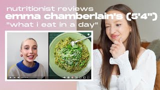 Nutritionist Reacts to Emma Chamberlains What I Eat in a Day [upl. by Luht]