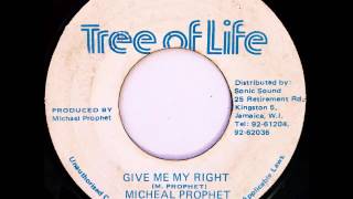 Micheal Prophet ‎– Give Me My Right  Version 198x [upl. by Notsirk]