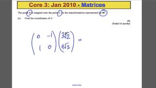 ALevel Maths Edexcel FP1  Matrices and Transformations Past Paper Exam Solutions [upl. by Eckel]