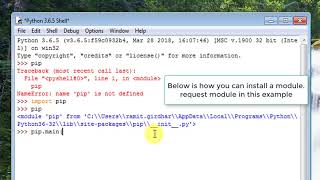 Python  How do I run pip on windows [upl. by Ahseid550]