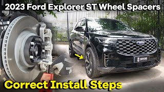 How To Install Ford Wheel Spacers on Your 2023 Explorer ST Correctly  BONOSS Ford Parts [upl. by Atnahsal95]