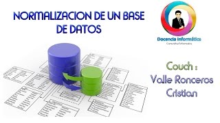 Normalizacion de una base de datos Fn1 3  Docencia Informatica [upl. by Irbmac954]