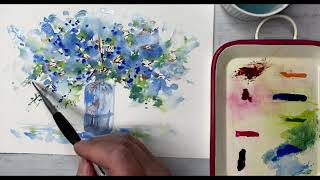 Easy Fun Watercolours Floral To Try [upl. by Enomal982]