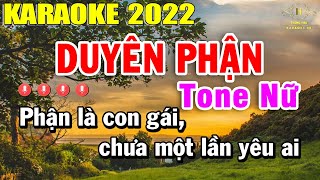 Duyên Phận Karaoke Tone Nữ Nhạc Sống Dễ Nhất Nhất 2022  Trọng Hiếu [upl. by Etteneg]