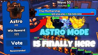 I BEAT THE BRAND NEW ASTRO MODE IN TOILET TOWER DEFENSE Roblox [upl. by Ajnotal]