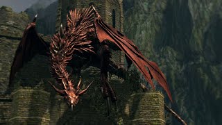 Dark Souls RemasteredHellkite Dragon boss fight [upl. by Albers]