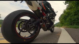 Triumph Daytona 675 R H67 with Akrapovic Evolution exhaust system sound check [upl. by Sudbury]