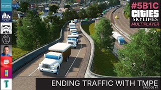 4 Ways to Tame Interchange Traffic in Cities Skylines 5B1C [upl. by Kanter354]