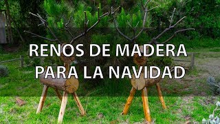 Renos de madera para tu jardin esta Navidad [upl. by Trebo]