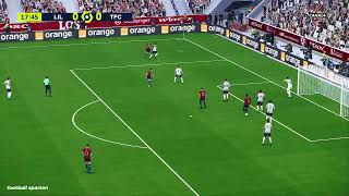 Lille OSC vs Toulouse Résumé et Buts  Ligue 1 20232024  Football Simulation PES 21 [upl. by Enileoj]