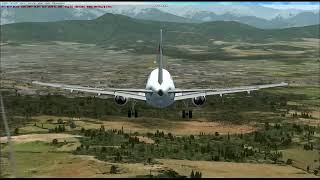 A319 landing at Kathmandu airport in FSX [upl. by Madeline]