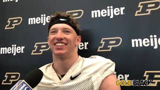 GoldandBlack com video Purdue S Dillon Thieneman spring practice No 1 [upl. by Diet711]